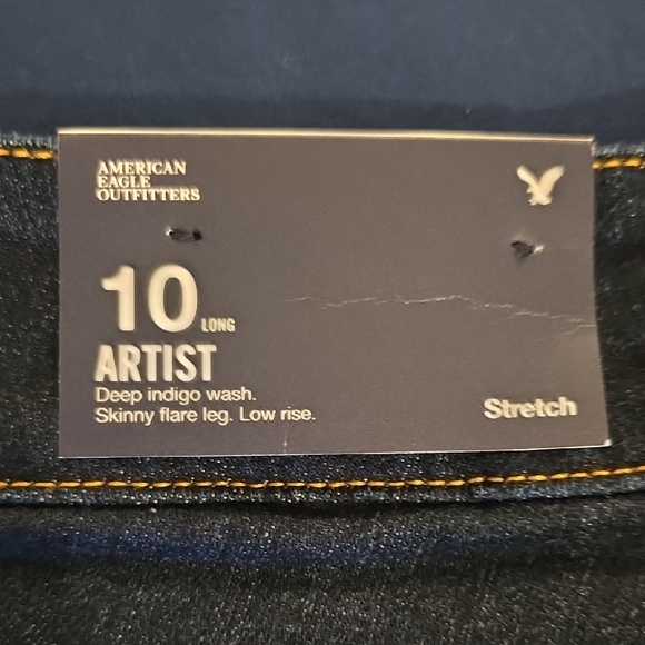 American Eagle Outfitters Women's Dark Blue High Rise Jeans - Picture 6 of 10